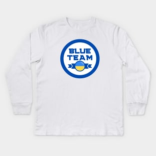 Cybersecurity Blue Team Ukraine Gamification Badge CTF Kids Long Sleeve T-Shirt